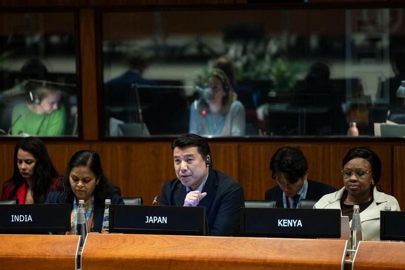 In the photo: intervention by Mr. Shindo Mitsuaki, Minister Counsellor, Deputy Permanent Representative to FAO, Permanent Mission of Japan to the International Organizations in Rome. © WFP/Matteo Minnella