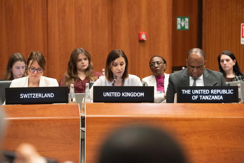 In the photo: intervention by H.E. Chiara Segrado, Deputy Permanent Representative to WFP, United Kingdom. © WFP/Daria Addabbo