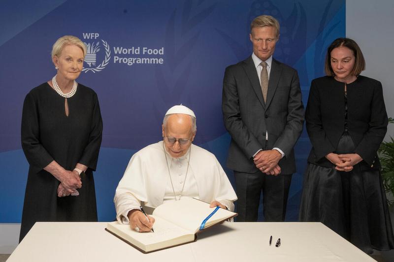 WFP Headquarters Rome, Italy, Monday 22 June 2026. Visit to the World Food Programme headquarters by His Holiness Pope Leo XIV. © WFP/Rein Skullerud