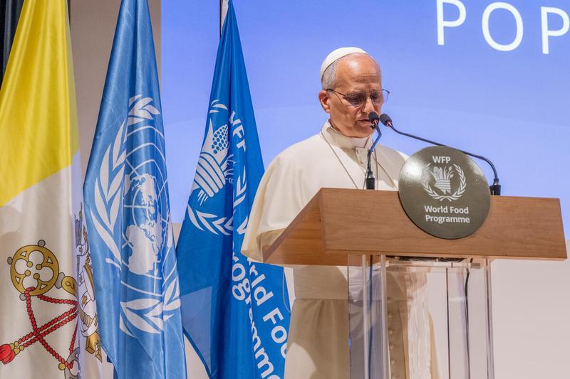 WFP Headquarters Rome, Italy, Monday 22 June 2026. Visit to the World Food Programme headquarters by His Holiness Pope Leo XIV. © WFP/Rein Skullerud