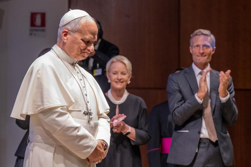 WFP Headquarters Rome, Italy, Monday 22 June 2026. Visit to the World Food Programme headquarters by His Holiness Pope Leo XIV. © WFP/Rein Skullerud