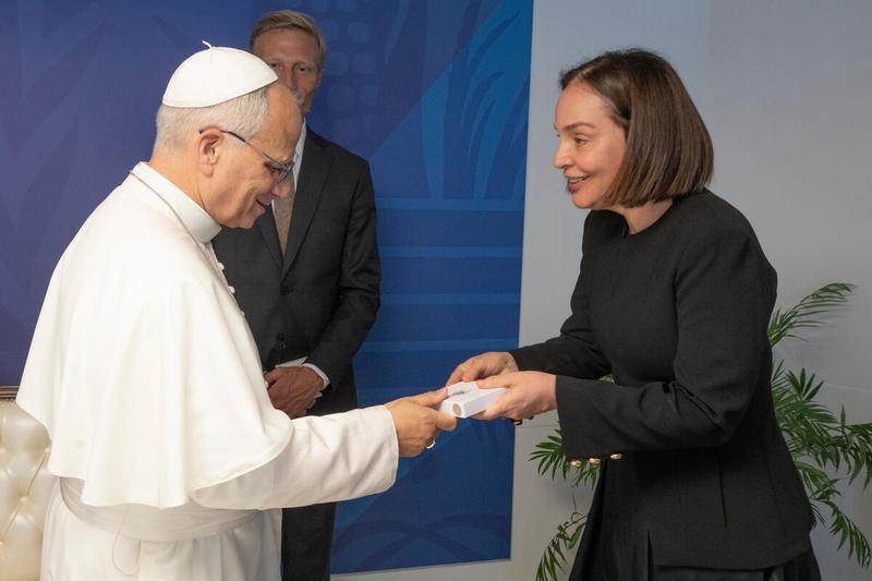 WFP Headquarters Rome, Italy, Monday 22 June 2026. Visit to the World Food Programme headquarters by His Holiness Pope Leo XIV. © WFP/Rein Skullerud
