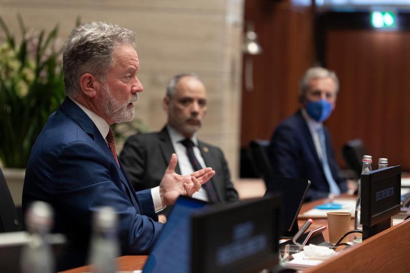 Mr. David Beasley, Executive Director Word Food Programme delivers his opening speech. Photo: WFP/Rein Skullerud