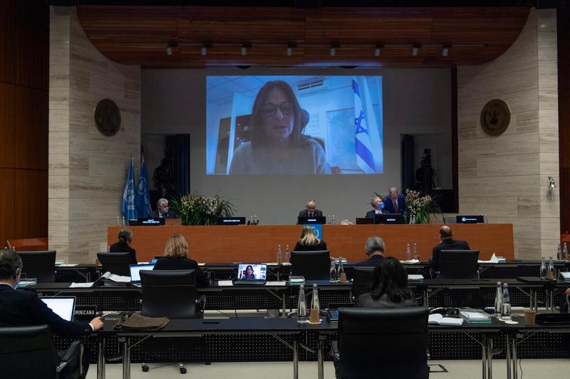 Intervention by Ms Yael Rubinstein of Israel. Photo: WFP/Rein Skullerud