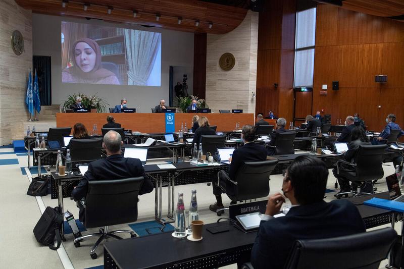 Intervention by Ms. Asmahan Altoqi of the delegation of Yemen. Photo: WFP/Rein Skullerud