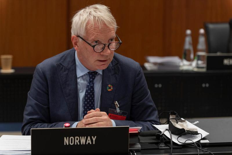 Intervention by H.E. Morten von Hanno Aasland Ambassador and Permanent Representative of Norway. Photo: WFP/Rein Skullerud