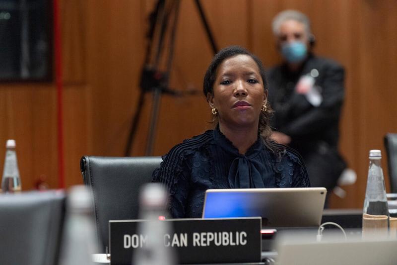 Intervention by Ms. Berioska Morrison Gonzalez, Minister Counsellor and Alternate Permanent Representative of the Dominican Republic following the presentation by Mr. Michael Dunford· Regional Director for Eastern Africa. Photo: WFP/Rein Skullerud