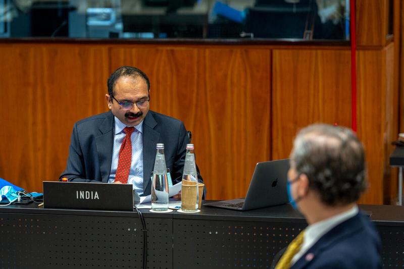 Intervention by H.E. Mr. Bommakanti Rajender, Minister of Agriculture and Alternate Permanent Representative to FAO. Photo: WFP/Giulio d'Adamo