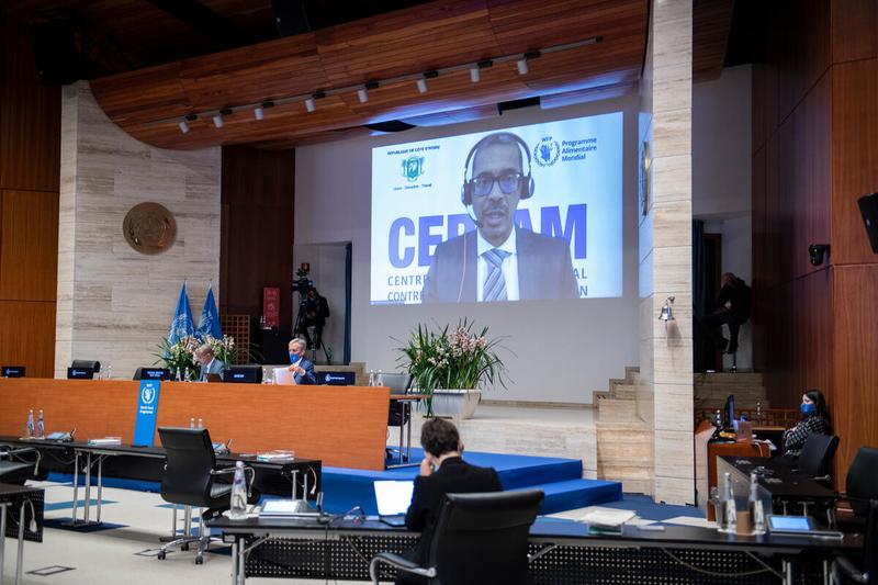 Side Event (Virtual on zoom) The work of the Regional Centre of Excellence against Hunger and Malnutrition (CERFAM) in leveraging good practices to accelerate zero hunger. Presentation by Mr Patrick Teixeira, Director A.I. CERFAM. Photo: WFP/Rein Skullerud