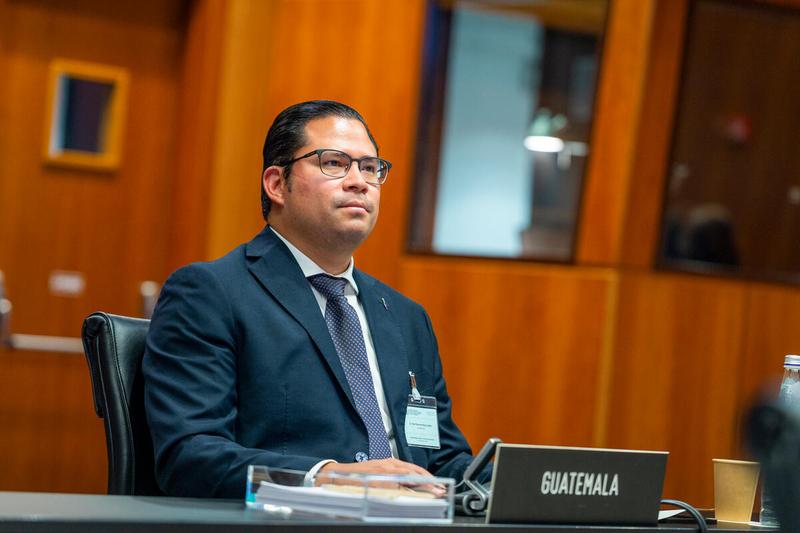 Intervention by H.E. Mr. Eduardo Mejia Calito, Minister Counsellor and Deputy Perm Rep of Guatemala. Photo: WFP/Giulio d'Adamo