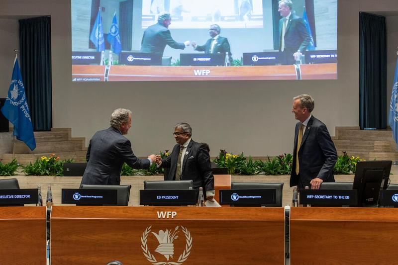 Investiture of the Executive Board President 2022, H.E. Md. Shameem Ahsan Ambassador and Permanent Representative of the People's Republic of Bangladesh. Photo: WFP/Rein Skullerud