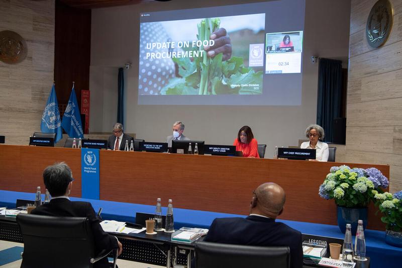 Update on Food Procurement Presentation by Ms. Betty Ka, Deputy Director Supply Chain Photo: Rein Skullerud