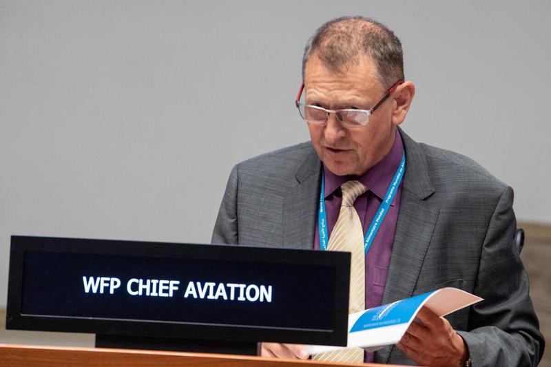 Update on UNHAS Presentation by Mr Philippe Martou, Chief Aviation Photo: Rein Skullerud