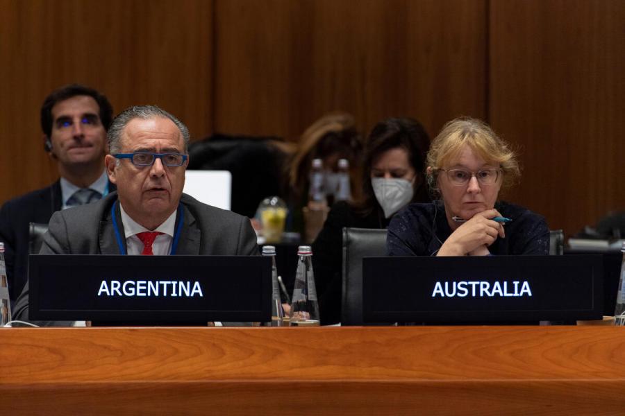 Intervention by H.E. Don Carlos Bernardo Cherniak Ambassador Permanent Representative of Argentina to the Rome based agencies. Second Regular Session of the Executive Board (EB.2/2022) Photo: WFP/Rein Skullerud
