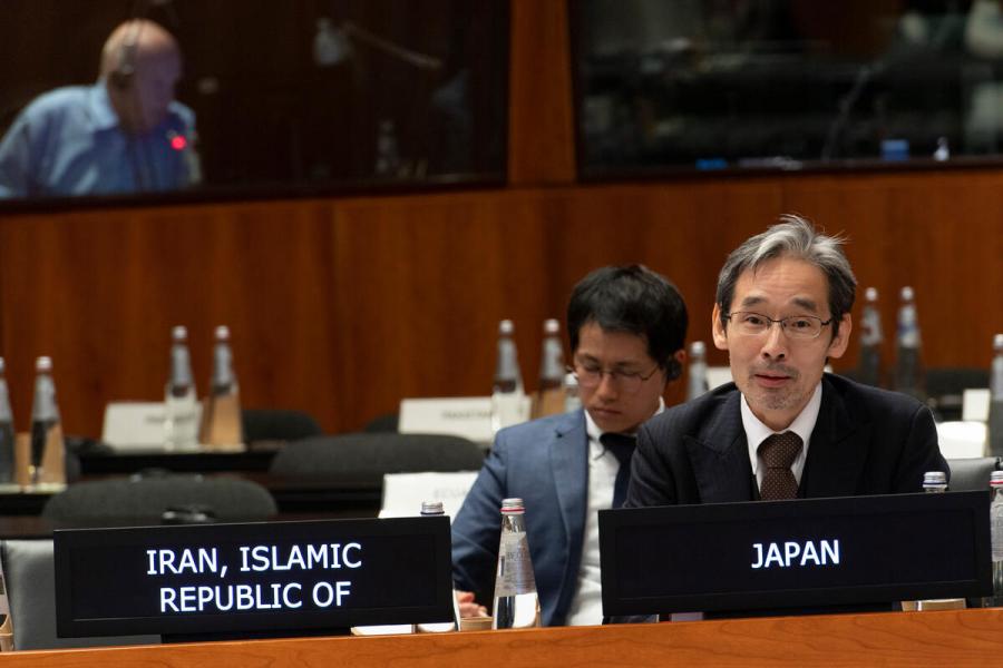 Intervention by H.E. Mr. Yoshihiro Kuraya, Minister Counsellor and Deputy Permanent Representative of Japan. Second Regular Session of the Executive Board (EB.2/2022) Photo: WFP/Rein Skullerud