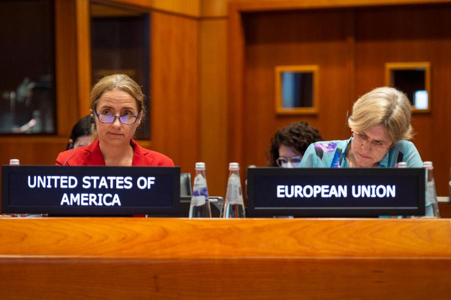 The delegate of the U.S. Mission during the &quot;WFP’s groundbreaking partnership with the Government of Pakistan to reduce stunting&quot; side event on the margins of the Second Regular Session of the Executive Board (EB.2/2022).
