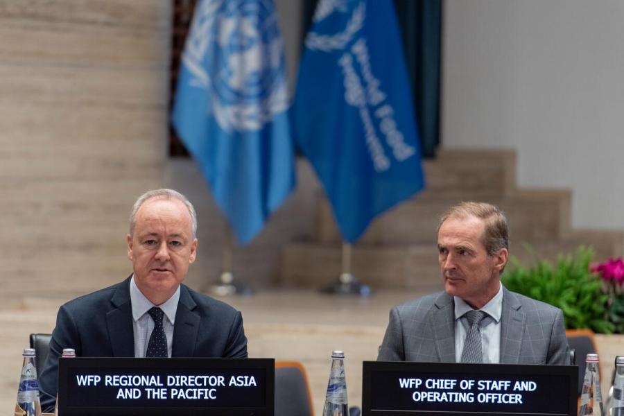 Intervention by Mr. John Aylieff, Regional Director Asia and the Pacific. Second Regular Session of the Executive Board (EB.2/2022) Photo: WFP/Rein Skullerud