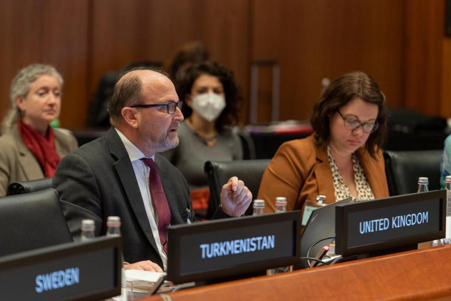 Intervention by H.E. Thomas Kelly, Ambassador and Permanent Representative of the United Kingdom Second Regular Session of the Executive Board (EB.2/2022) Photo: WFP/Rein Skullerud