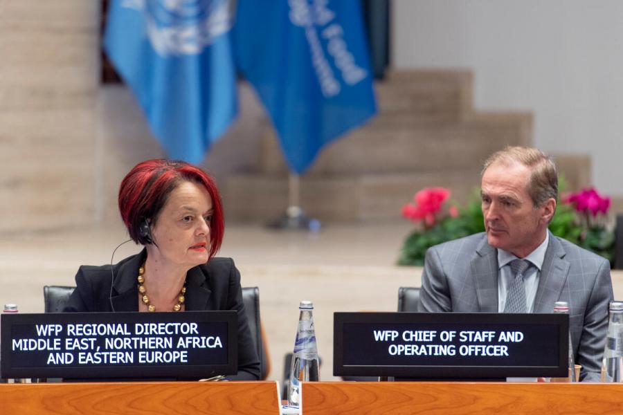 Intervention by Ms. Corinne Fleischer, Regional Director Middle East, Northern Africa and Eastern Europe. Second Regular Session of the Executive Board (EB.2/2022) Photo: WFP/Rein Skullerud