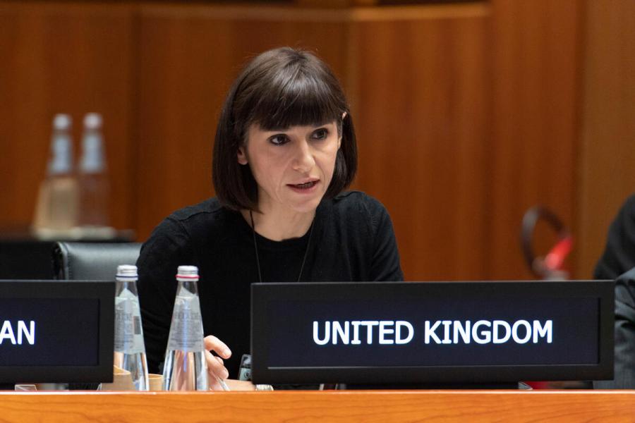 Intervention by the delegation of the United Kingdom. Second Regular Session of the Executive Board (EB.2/2022) Photo: WFP/Rein Skullerud