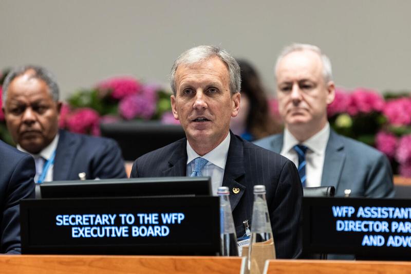 Remarks by Mr. Philip Ward, Secretary to the Executive Board. Photo credit: WFP/Matteo Minnella