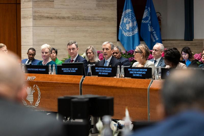 Remarks by Mr. Philip Ward, Secretary to the Executive Board. Photo credit: WFP/Matteo Minnella