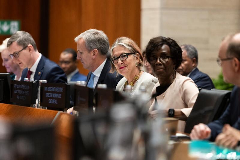 Remarks by Mr. Philip Ward, Secretary to the Executive Board. Photo credit: WFP/Matteo Minnella