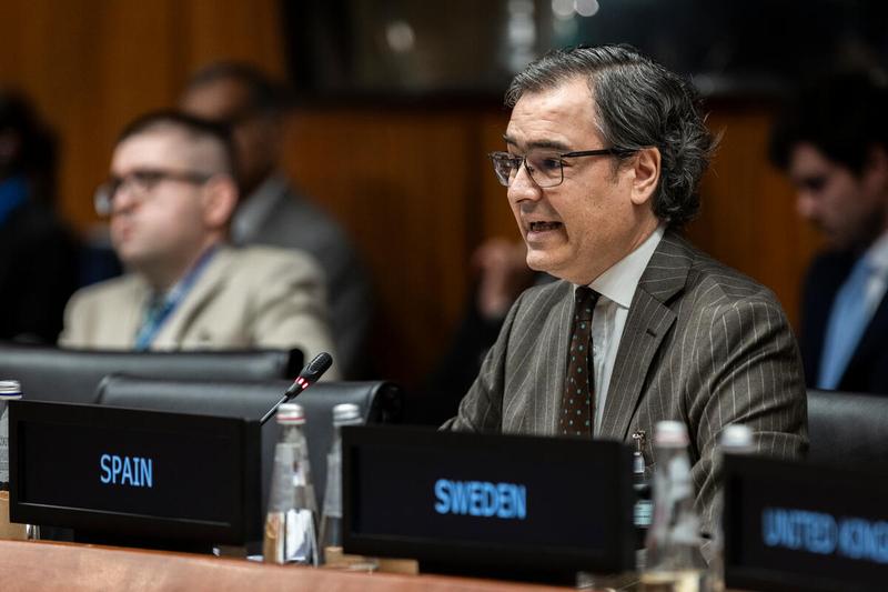 Intervention by H.E. Moisés Morera Martín, Alternate Permanent Representative of Spain. Photo credit: WFP/Matteo Minnella