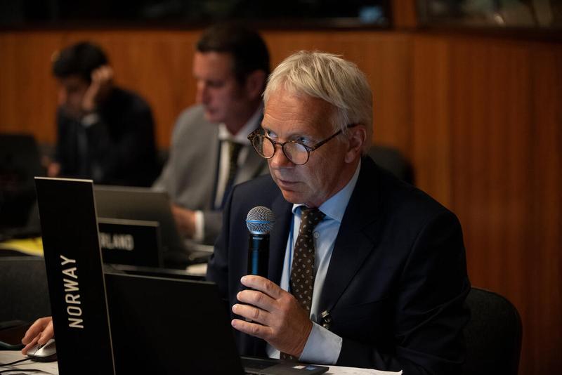 Intervention by H.E. Morten Aasland, Ambassador and Permanent Representative of Norway. Photo credit: WFP/Daria Addabbo