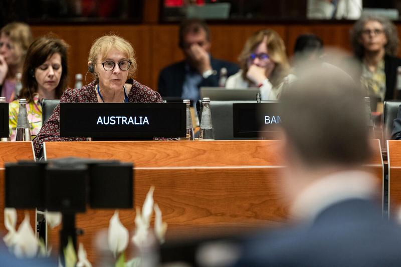 Intervention by the delegation of Australia. Photo credit: WFP/Matteo Minnella