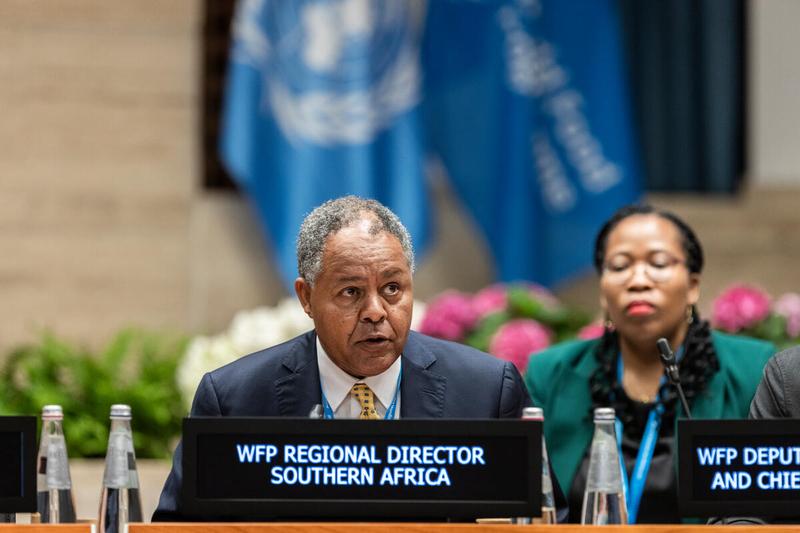 Remarks by Mr. Menghestab Haile, Regional Director South Africa. Photo credit: WFP/Matteo Minnella