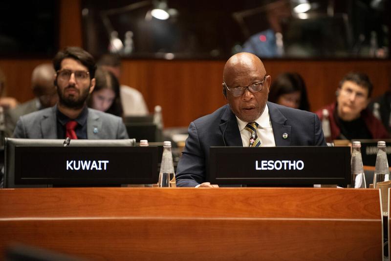 Intervention by H. E. Mr. Thesele John Maseribane, Ambassador and Permanent Representative of Lesotho. Photo credit: WFP/Daria Addabbo