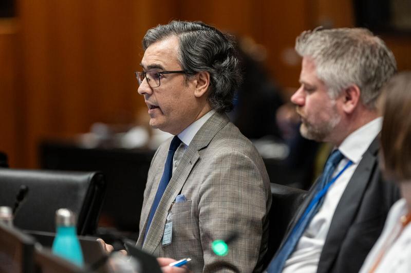 Intervention by H.E. Moisés Morera Martín, Alternate Permanent Representative of Spain. Photo credit: WFP/Matteo Minnella