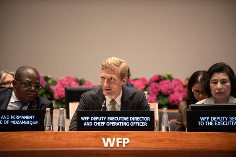 WFP Headquarters Rome, Italy, 27 June 2023. Annual Session of the Executive Board 2023 - Side event: The Immediate Response Account (IRA) - WFP’s immediate, life-saving, and last-resort funding mechanism. Intervention by Mr. Carl Skau, Deputy Executive Director WFP. Photo credit: WFP/Daria Addabbo