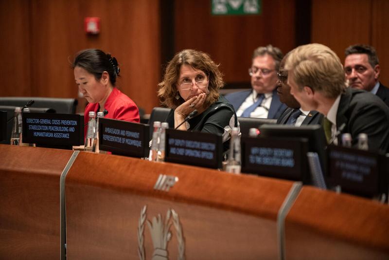 Side event: The Immediate Response Account (IRA) - WFP’s immediate, life-saving, and last-resort funding mechanism Intervention by Ambassador Deike Potzel, Director General for Crisis Prevention, Stabilisation, Peace Building and Humanitarian Assistance, Germany. Photo credit: WFP/Daria Addabbo