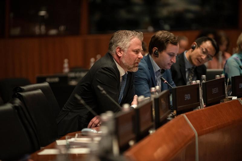Side event: The Immediate Response Account (IRA) - WFP’s immediate, life-saving, and last-resort funding mechanism Intervention by the delegation of Sweden. Photo credit: WFP/Daria Addabbo