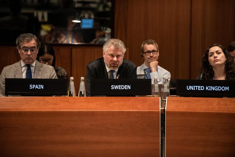 Intervention by the delegation of Sweden. Photo credit: WFP/Daria Addabbo