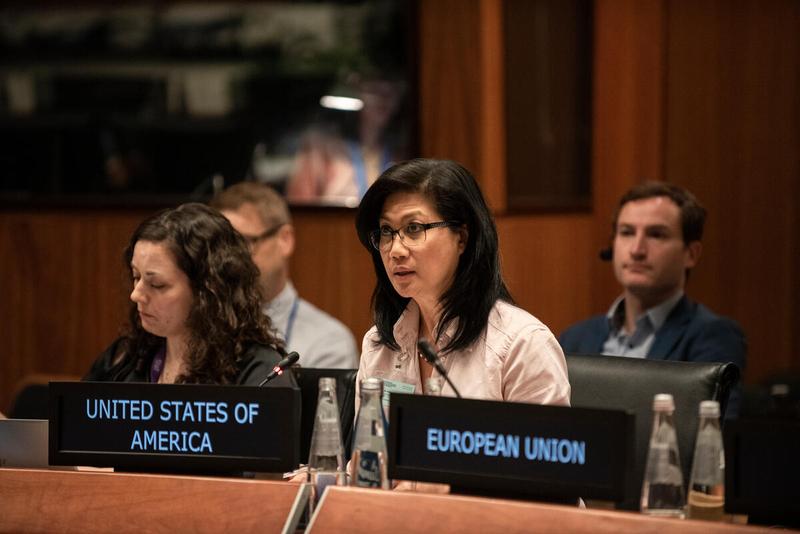 Intervention by the delegation of the United States of America. Photo credit: WFP/Daria Addabbo