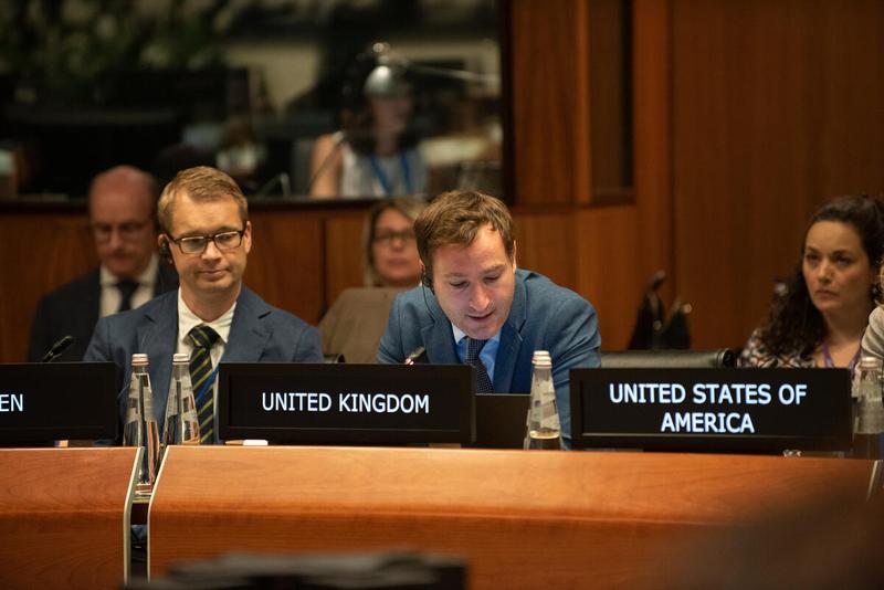 Intervention by Intervention by the delegation of the United Kingdom. Photo credit: WFP/Daria Addabbo