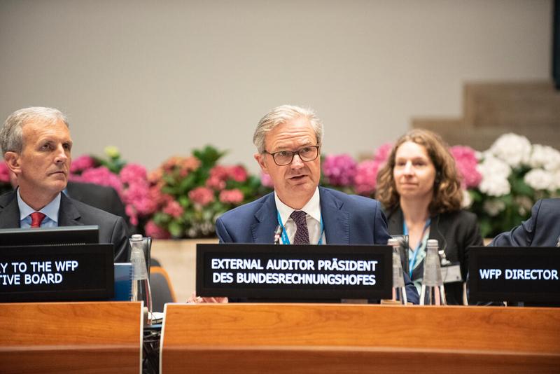 Intervention by Mr. Kay Scheller, President of the German Supreme Audit Institution and current External Auditor of WFP. Photo credit: WFP/Daria Addabbo