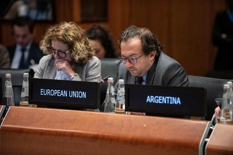 Intervention by the delegation of the European Union. Photo credit: WFP/Daria Addabbo