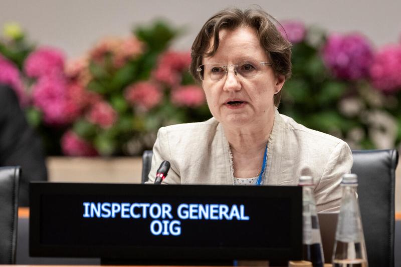 Intervention by Fabienne Lambert, WFP Inspector General. Photo credit: WFP/Matteo Minnella