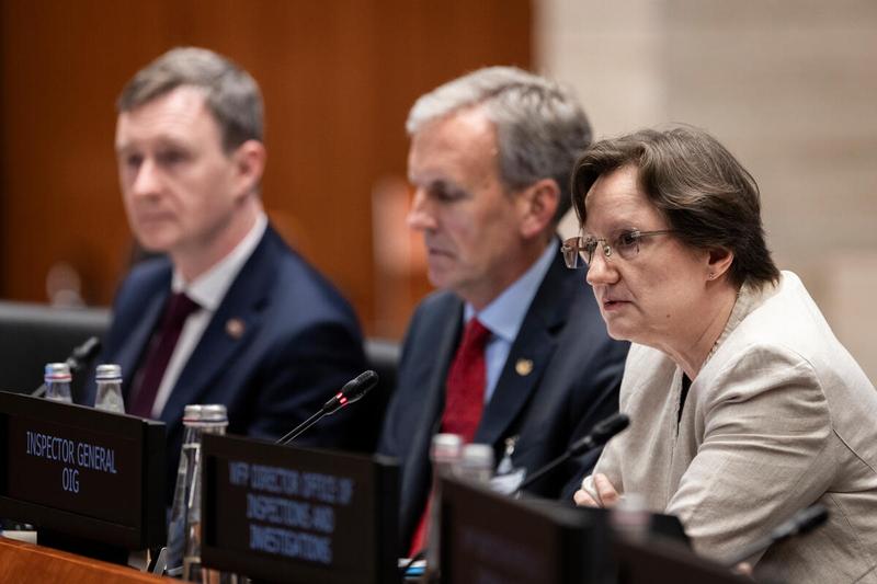 Intervention by Fabienne Lambert, WFP Inspector General. Photo credit: WFP/Matteo Minnella