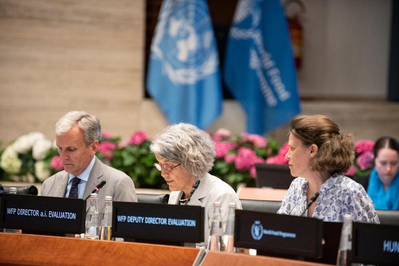 Intervention by Anne-Claire Luzot, WFP Director of Evaluation. Photo credit: WFP/Daria Addabbo