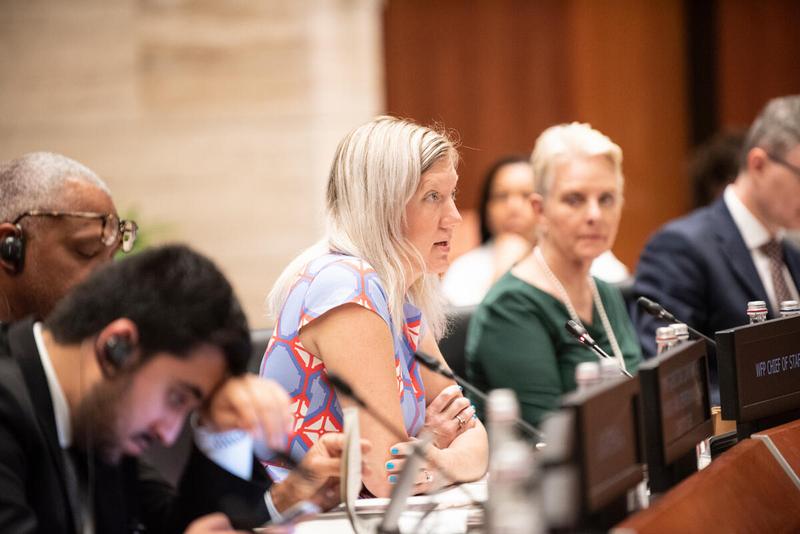 Intervention by Meghan Latcovich, WFP Chief of Staff. Photo credit: WFP/Daria Addabbo