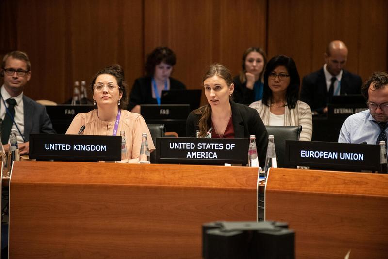 Intervention by the delegation of the United States of America. Photo credit: WFP/Daria Addabbo