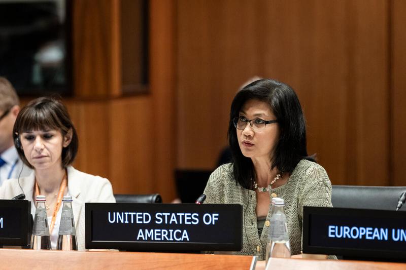 Intervention by Ms. Hang Nguyen of the delegation of the United States of America. Photo credit: WFP/Matteo Minnella