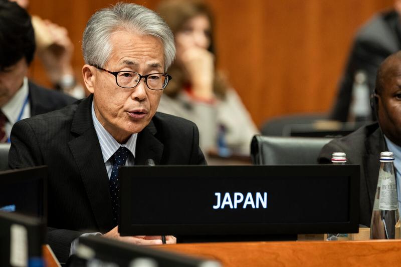 Intervention by H.E. Suzuki Satoshi, Ambassador and Permanent Representative of Japan. Photo credit: WFP/Matteo Minnella