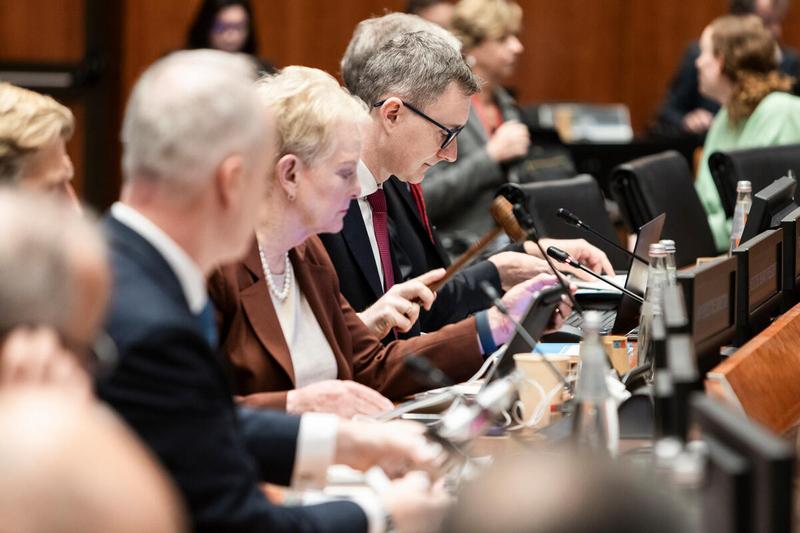 In the photo: intervention by H.E. Artur Andrzej Pollok, Executive Board President. Photo credit: WFP/Matteo Minnella