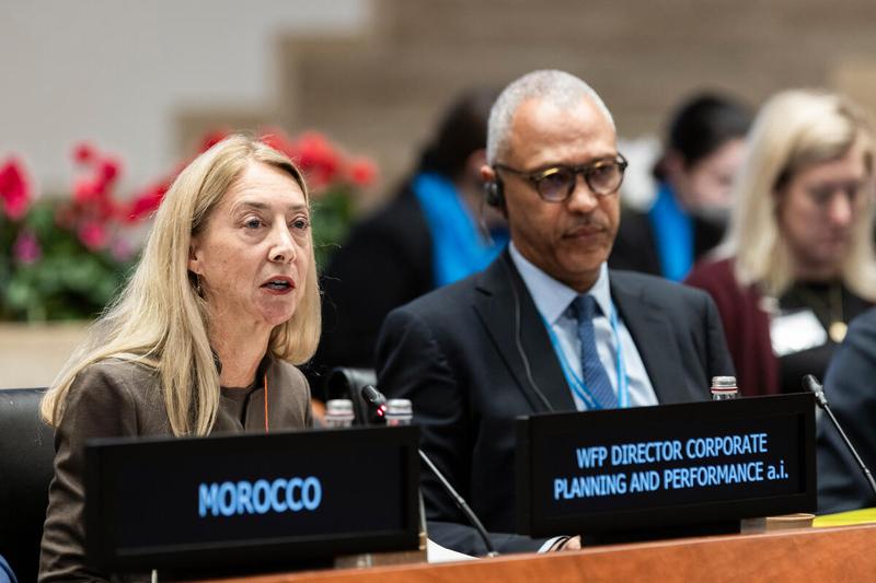 Intervention by Ms. Wendy Bigham, WFP Director Corporate Planning and Performance a.i. Photo credit: WFP/Matteo Minnella